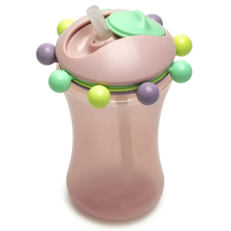 Melii Abacus Straw Sippy Cup – 340 Ml, Pink 1
