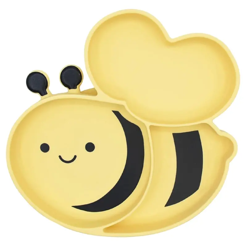 Melii Bee-Design Silicone Suction Plate Set – Toddler-Safe, Anti-Spill, 6-Pack 1