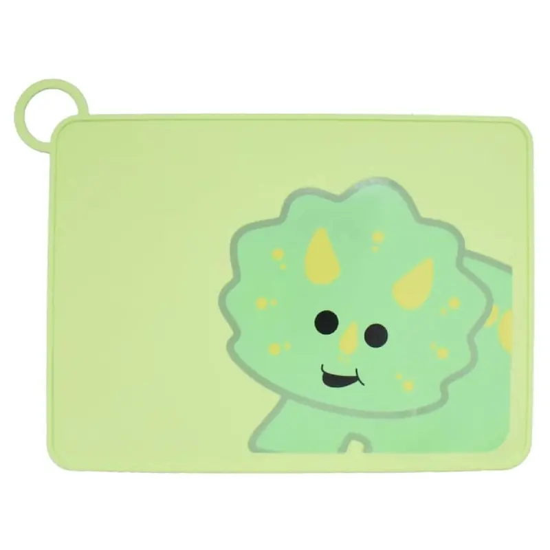 Melii Dinosaur-Print Silicone Placemat Set – Reusable, Dishwasher-Safe, 6-Pack 1