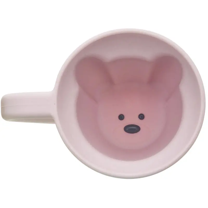 Melii Pink Bear Silicone Travel Mug For Kids 1