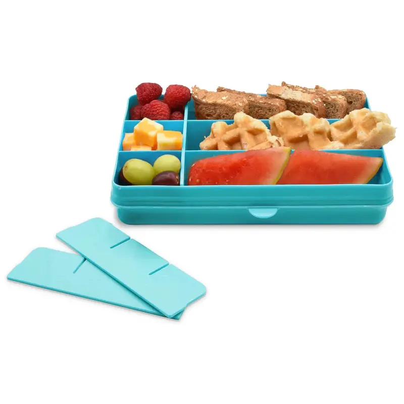 Melii Turquoise 4Oz Snackle Food Container With Adjustable Divider 1