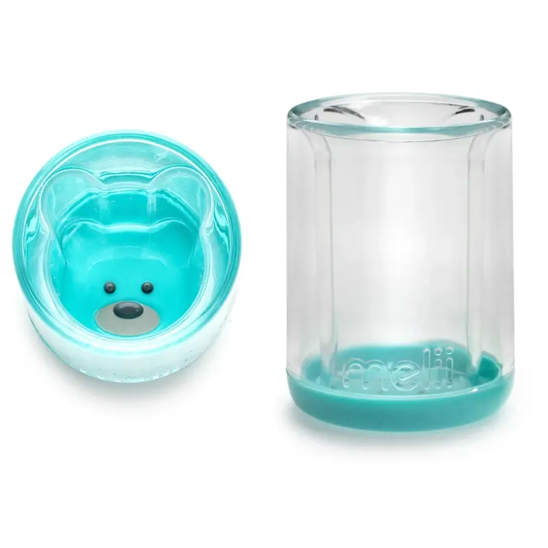 Melii Turquoise Bear Plastic Training Cup 1