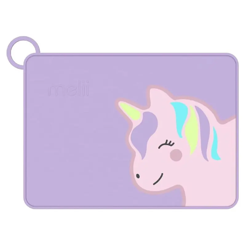 Melii Unicorn-Themed Silicone Placemat Set – Non-Slip, Bpa-Free, 6-Piece Bundle 1