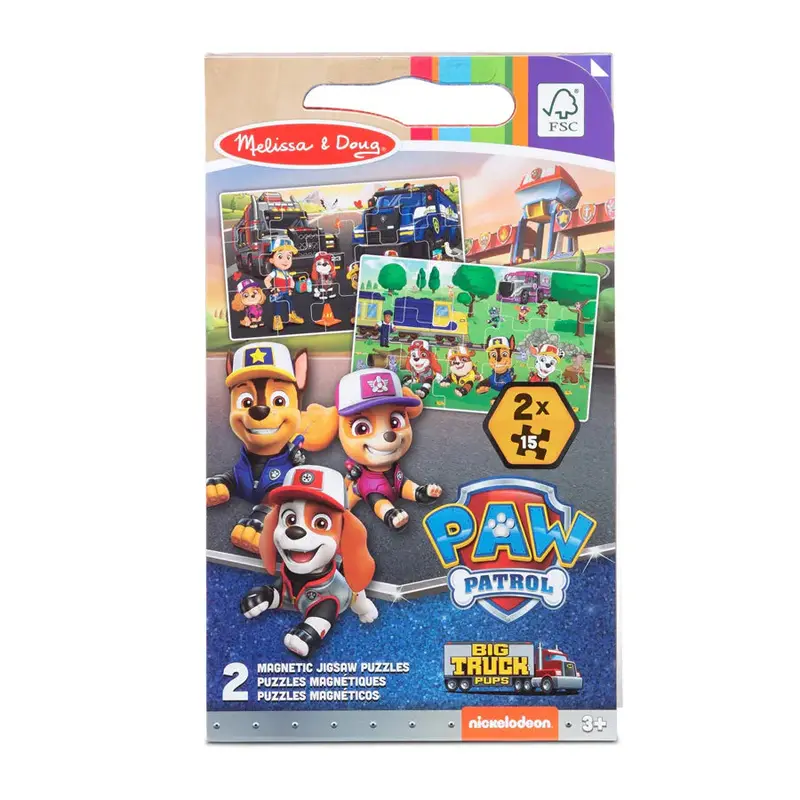 Melissa & Doug Paw Patrol Magnetic Jigsaw Puzzle – Big Truck Take-Along Set 1