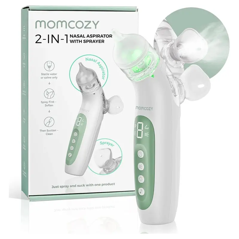 Momcozy Breezyclear 2-In-1 Electric Nasal Aspirator With Spray & Suction 1
