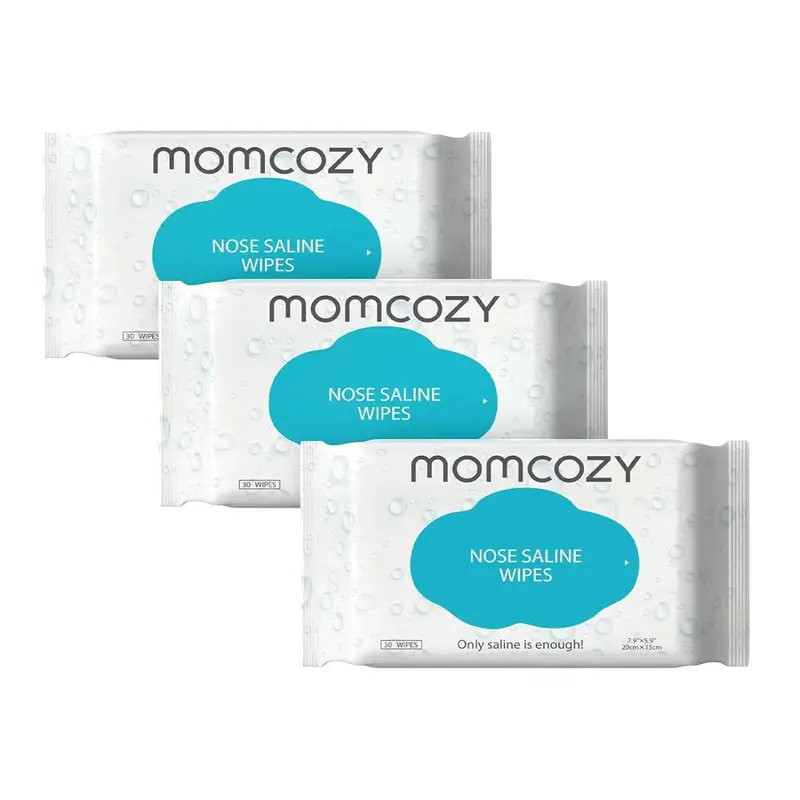 Momcozy Saline Nasal Wipes For Babies (12 Packs × 30 Wipes) 1