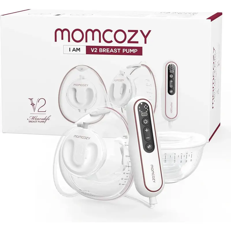 Momcozy Ultra-Light V2 Wearable Breast Pump Set – White 1