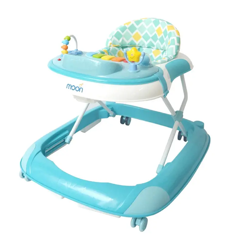 Moon Muv Baby Walker – Blue Dinosaur-Themed Activity Walker With Music & Toys 1