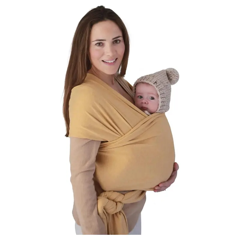 Mustard Melange Baby Carrier Wrap – Mushie Organic Cotton 1