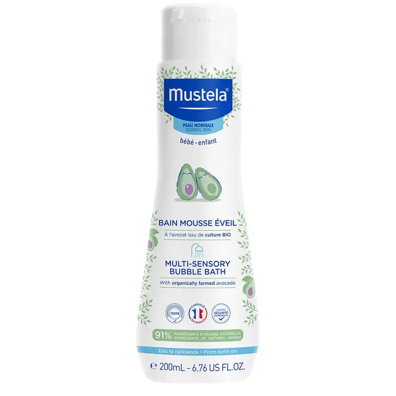 Mustela Multi-Sensory Bubble Bath – 200 Ml Calming Bath Experience 1