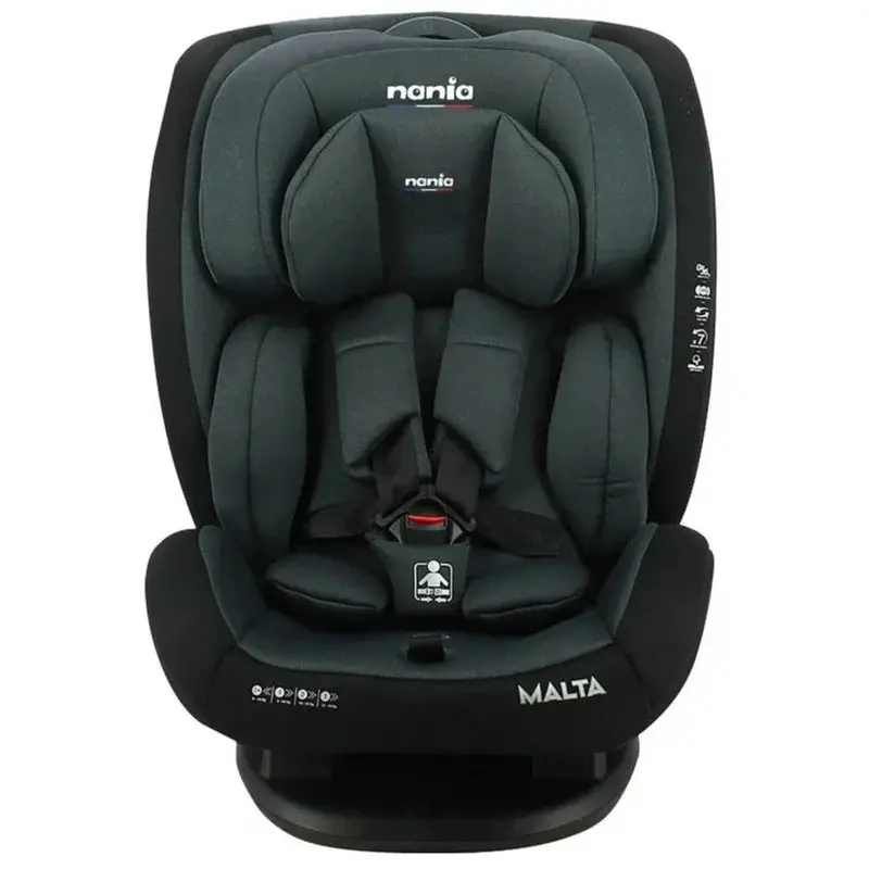 Nania Malta All-In-One Car Seat – Grey/Black, Group 0+/1/2/3 (0–36 Kg) 1