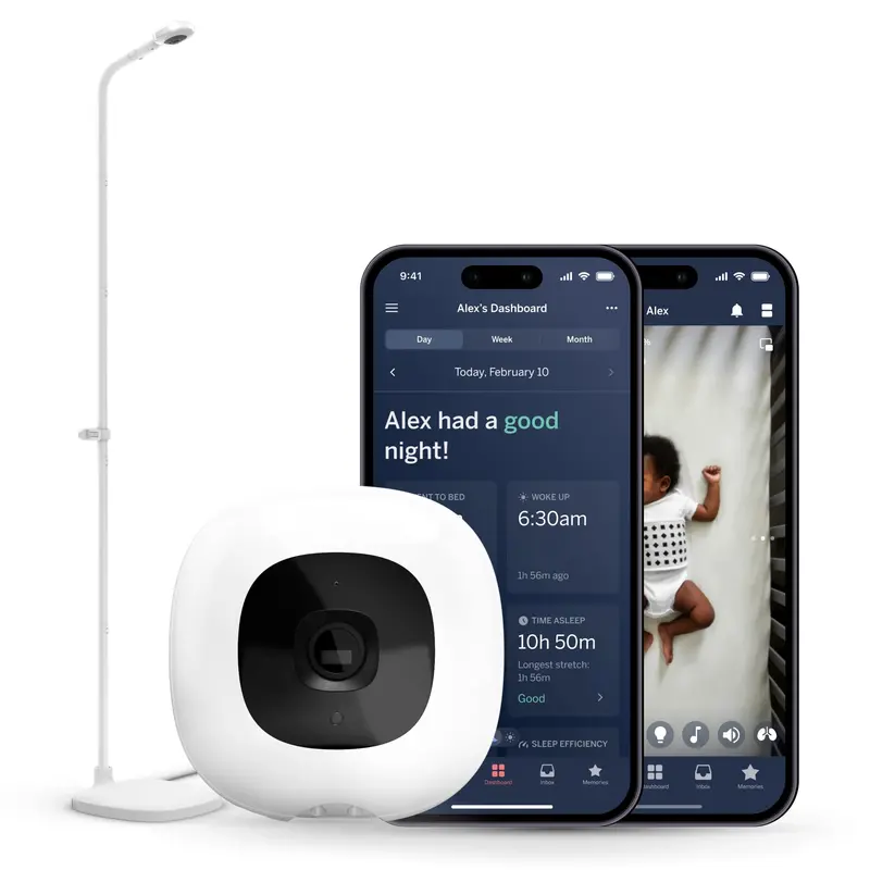 Nanit Pro Smart Baby Monitor With Floor Stand – Hd Video & Sleep Tracking 1
