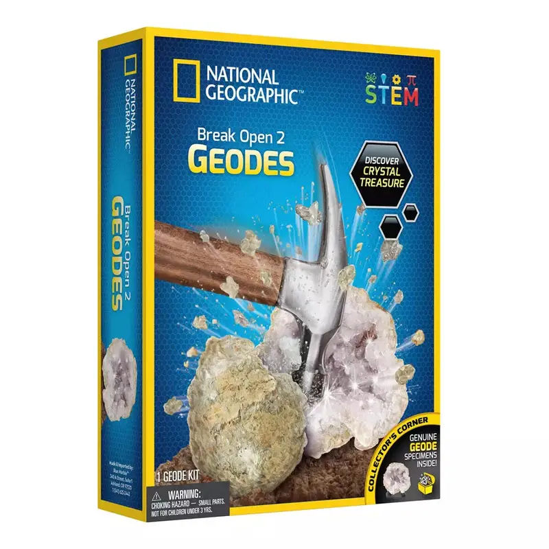 National Geographic Geode Cracking Kit – 2 Specimens 1