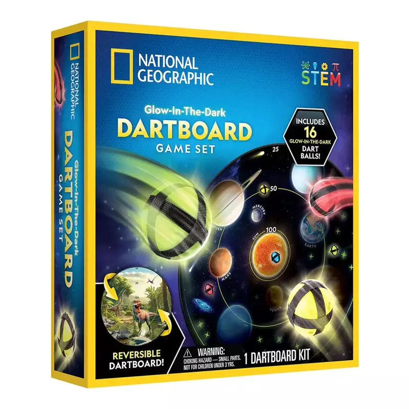 National Geographic Glow-In-The-Dark Dartboard Game Set 1