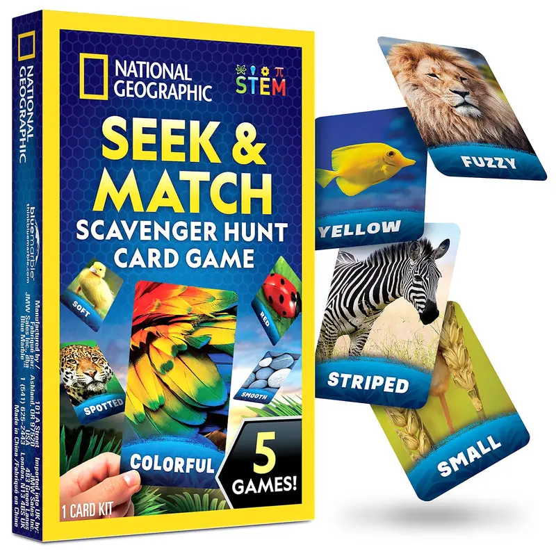 National Geographic Seek-And-Find Scavenger Hunt Card Game 1