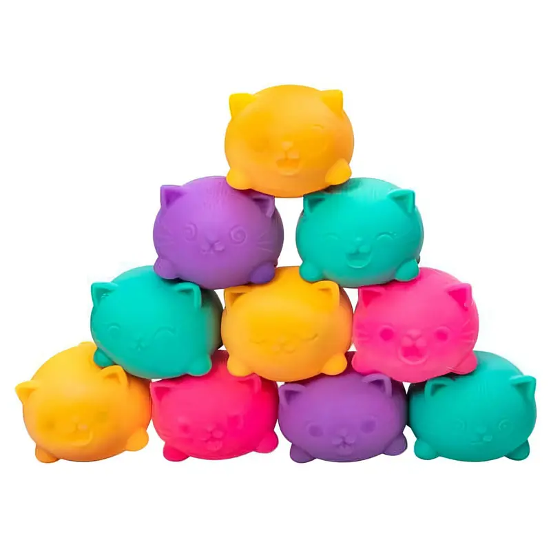 Needoh Teenie Cool Cats Set – 3-Piece Assorted Mini Sensory Pack 1