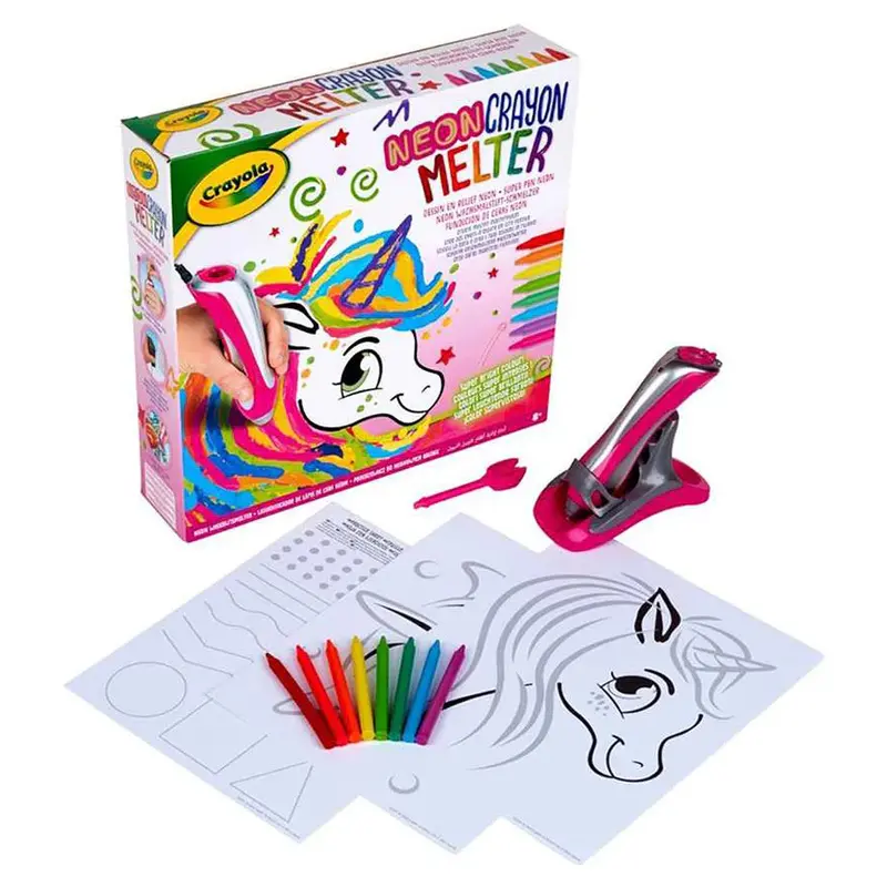 Neon Crayon Melter Unicorn Craft Kit – Melting Art & Fantasy Design (Crayola) 1