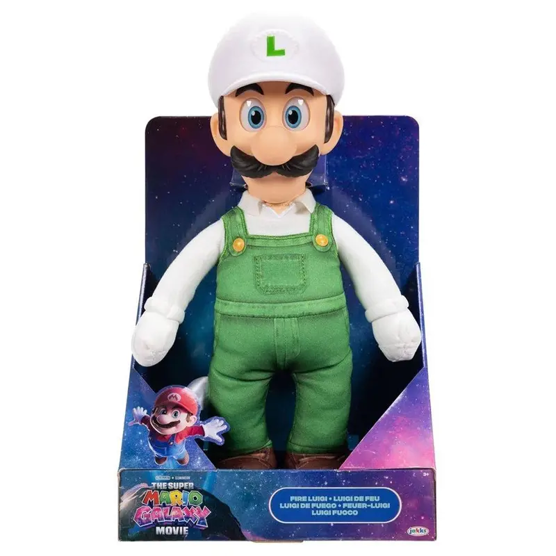 Nintendo Super Mario Galaxy Movie Fire Luigi Plush – Green Collectible Stuffed Figure 1