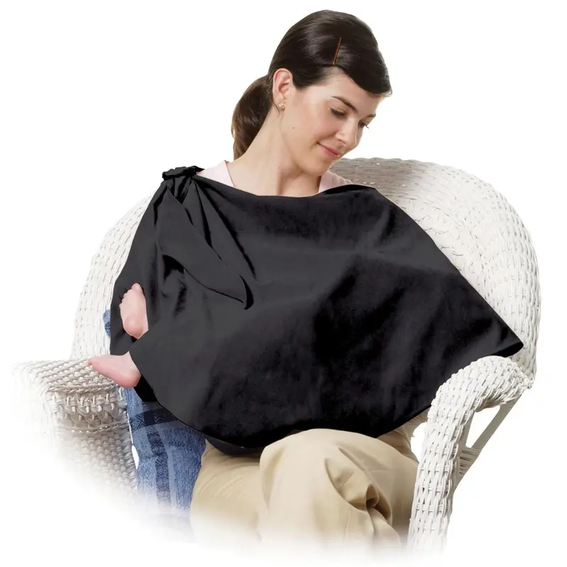 Nursing Privacy Wrap For Moms – Lightweight Black Cover-Up 1