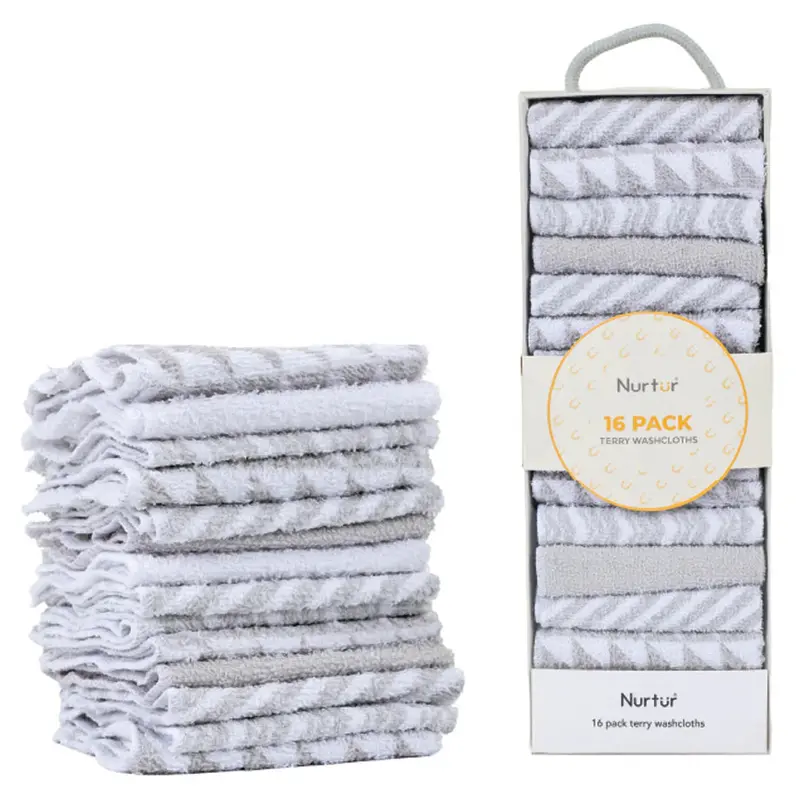 Nurtur 16-Piece Soft Cotton Baby Washcloth Set 1