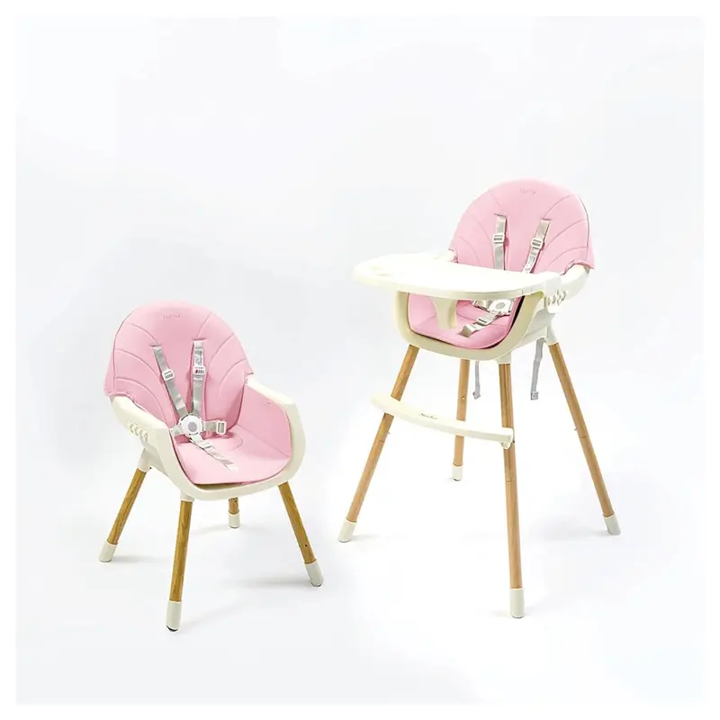 Nurtur 2-In-1 Adjustable High Chair With Removable Tray – Pink 1