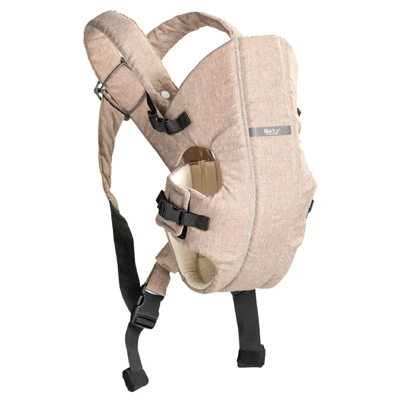Nurtur Dove Baby Carrier In Sand – Ergonomic Dual-Facing Infant Carrier With Protective Bib 1