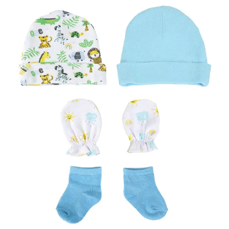 Nurtur Newborn Essentials Kit: Coordinated Hat, Mitten & Sock Set In Elegant Gift Packaging (M1) 1