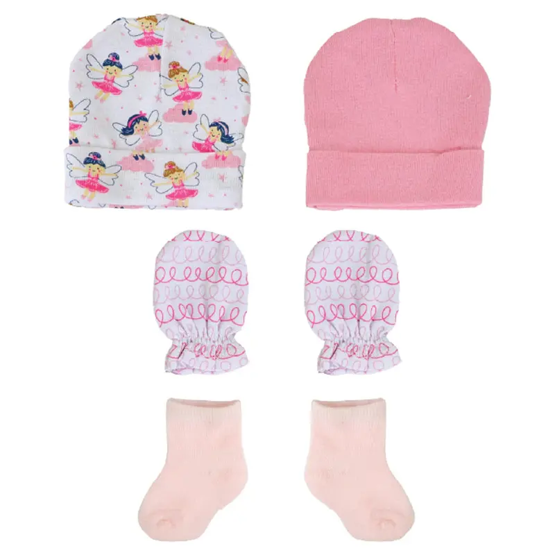 Nurtur Newborn Gift Bundle: 2-Piece Hat, Mitten & Sock Set In Premium Gift Bag (M2) 1