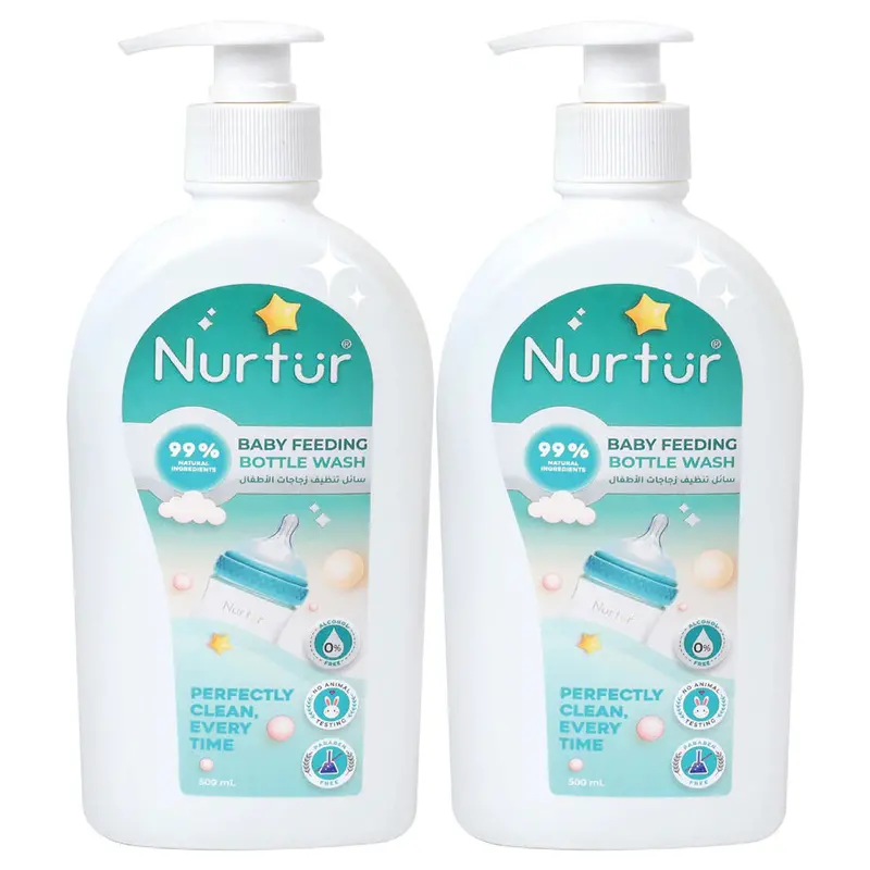 Nurtur Organic Alcohol-Free Bottle & Accessory Cleanser – 500Ml (2-Pack) 1