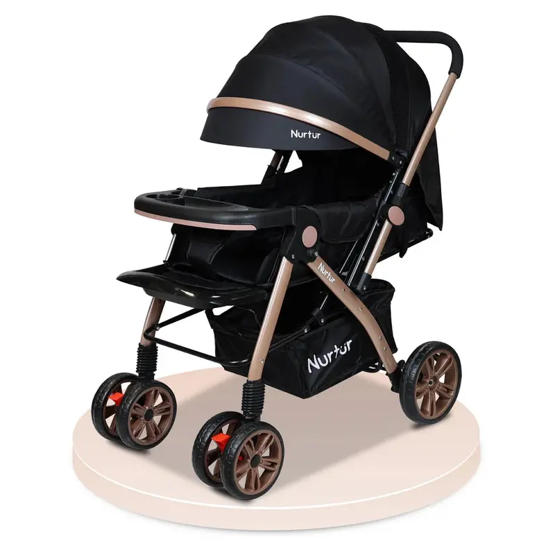 Nurtur Wilder Reversible Travel Stroller – Black 1