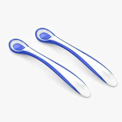 Nuvita 2-Pack Temperature-Sensitive Training Spoons – Color-Changing For Hot/Cold Food 1