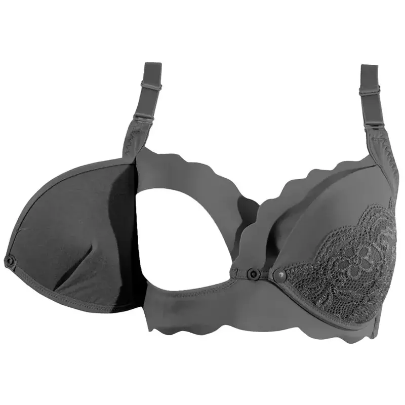 Okus Black Seamless Maternity And Nursing Bra – Wire-Free Comfort Fit 1