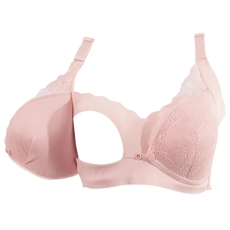 Okus Pink Lace Maternity & Nursing Bra – Feminine Style With Functional Design 1