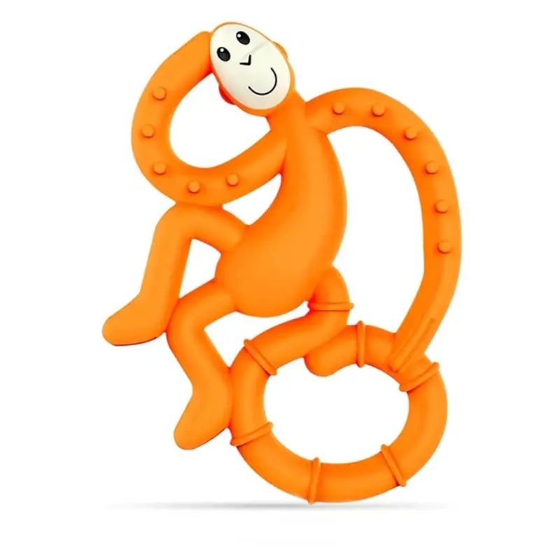 Orange Matchstick Monkey Mini Teether For Babies 1