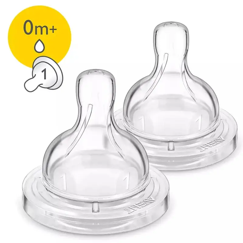 Philips Avent Airflex Silicone Teats – Size 1 (Slow Flow), 2-Pack (Scf631/27) 1