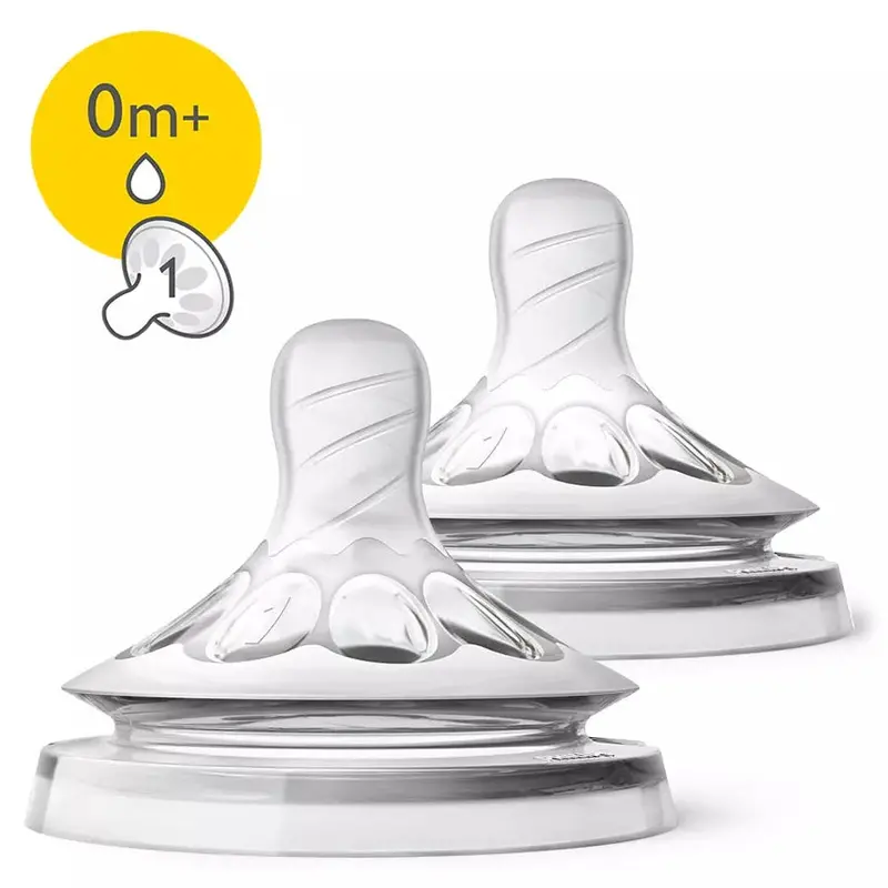 Philips Avent Natural 2.0 Slow-Flow Nipples – 0+ Months, 2-Pack (Scf041/27) 1