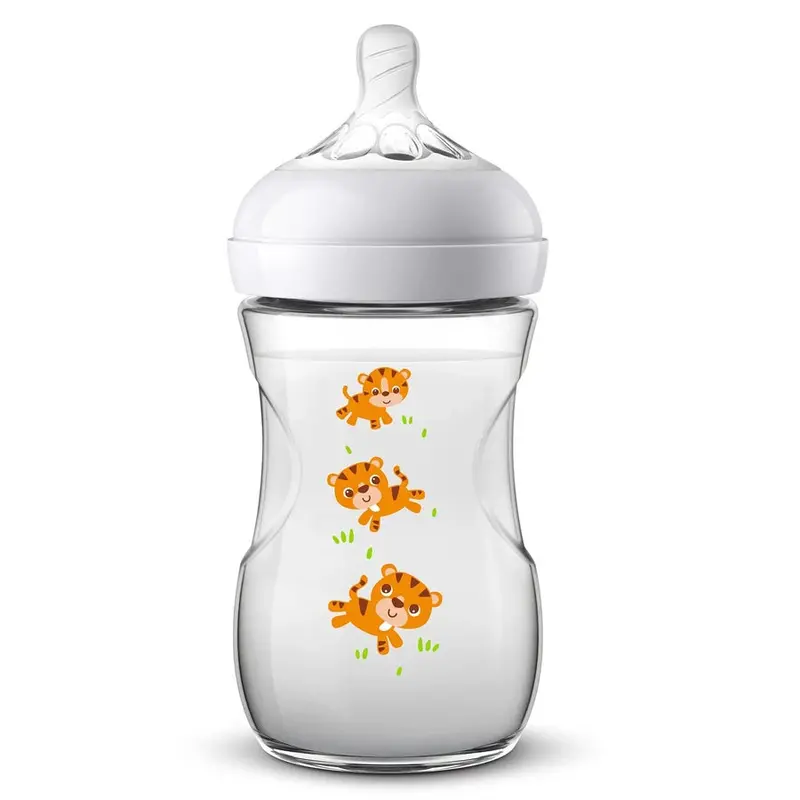Philips Avent Natural 2.0 Tiger-Themed Baby Bottle – 260Ml, Anti-Colic Design 1