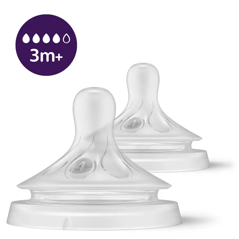 Philips Avent Natural 3.0 Replacement Feeding Teats – Pack Of 2, Suitable For Babies 3 Months+ 1