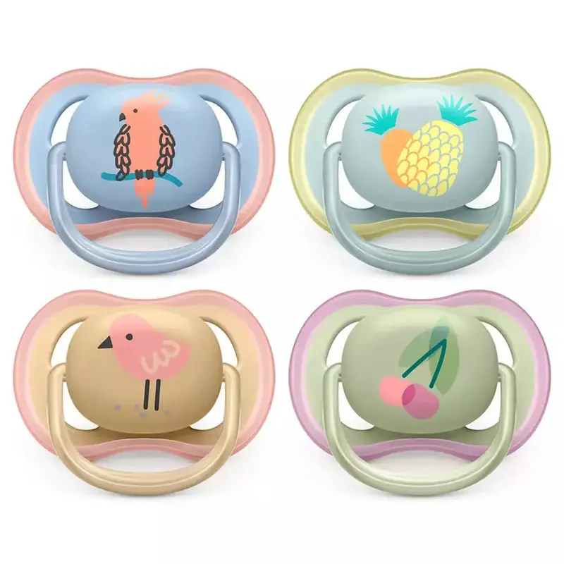 Philips Avent Ultra Air Silicone Soother For 0–6 Months – Pastel Mix, 2-Pack (Scf085/14) 1