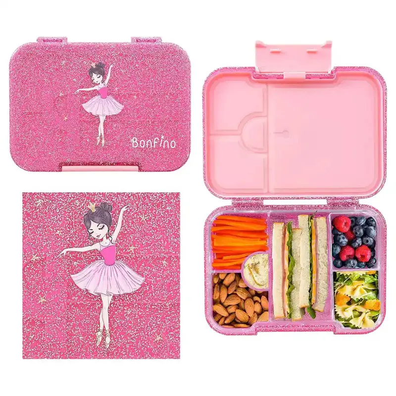 Pink 1-Liter Ballerina Abs Bento Lunch Box – Bonfino 1