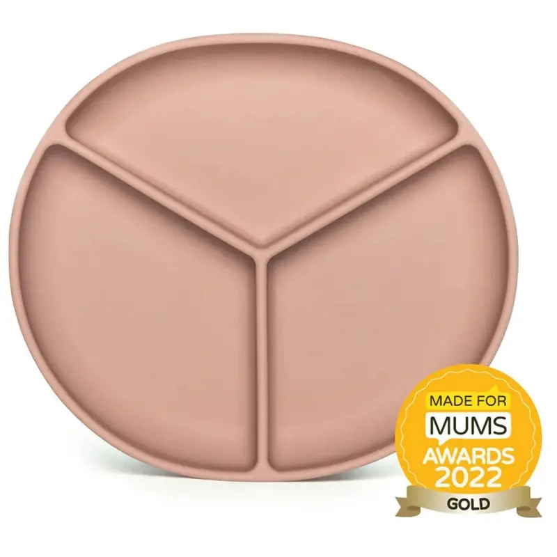 Pippeta Ash Rose Silicone Suction Plate For Toddler Meals 1