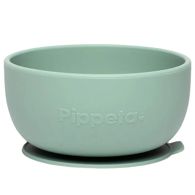 Pippeta Meadow Green Silicone Suction Bowl For Toddlers 1