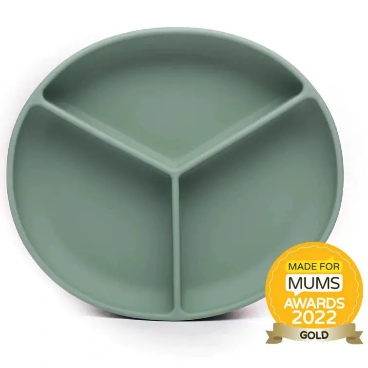 Pippeta Meadow Green Silicone Suction Plate For Babies 1