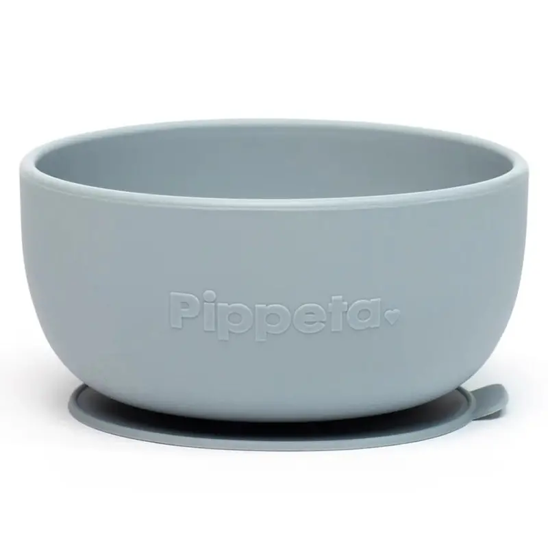 Pippeta Non-Slip Silicone Suction Bowl – Sea Salt Colorway 1