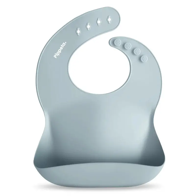 Pippeta Sea Salt Silicone Baby Bib With Catch Pocket 1