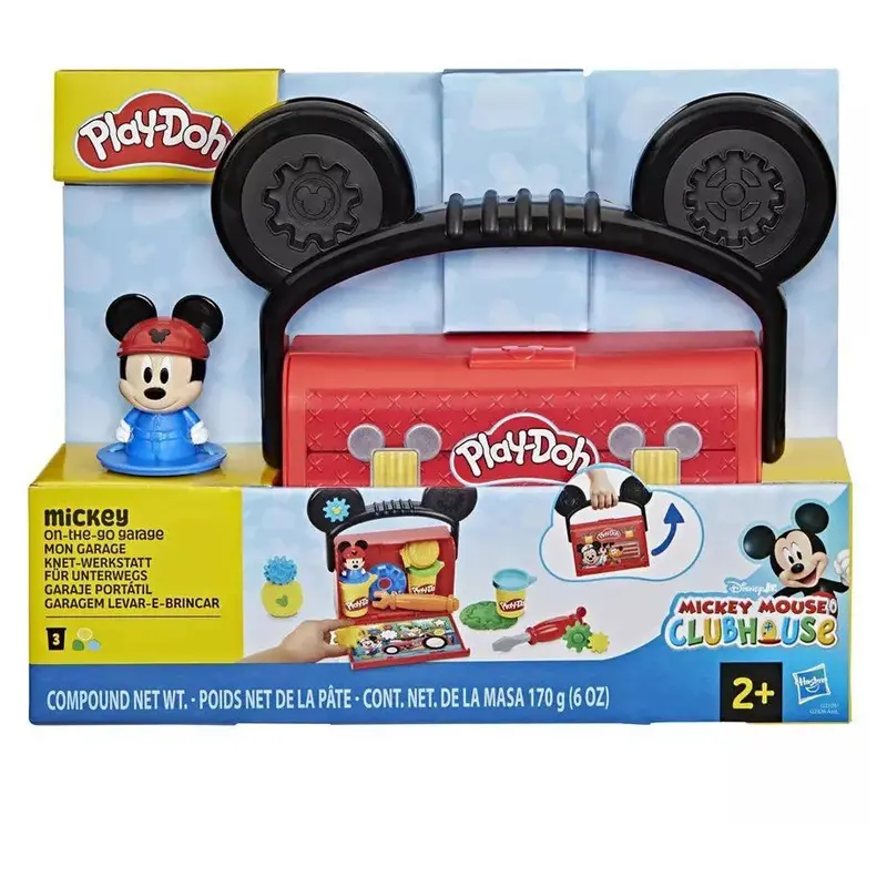 Play-Doh Mickey Mouse Garage Playset With Rolling Vehicles & Accessories 1