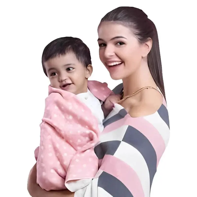 Pluchi Soft Knitted Baby Blanket & Poncho Set – Grey And Ivory 1