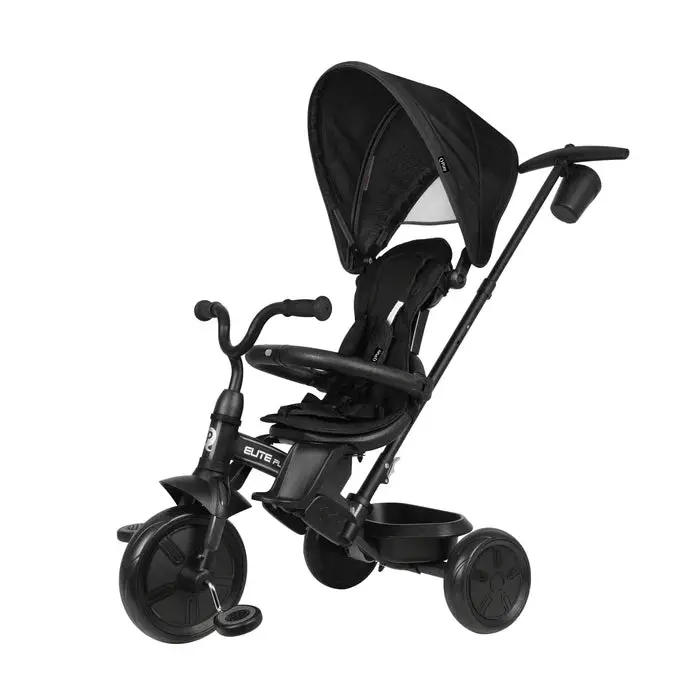 Qplay Elite Platinum 6-In-1 Kids’ Tricycle – Adjustable Black Ride-On For Ages 1–5 1