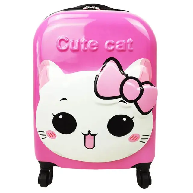 Re Flection Kids’ 41Cm Pink Rolling Luggage Trolley – Durable & Lightweight Travel Bag 1