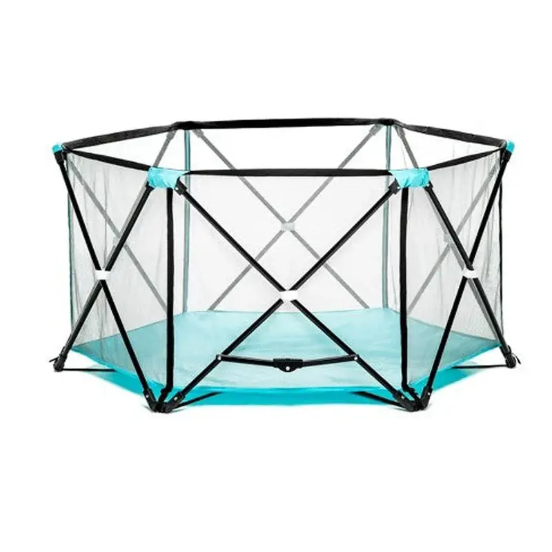 Regalo My Play Portable Play Yard – Six-Panel Foldable Playpen (122 X 66 Cm) 1